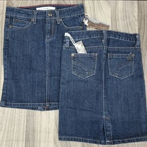 Joe's  Jeans Dark Denim Midi Skirt